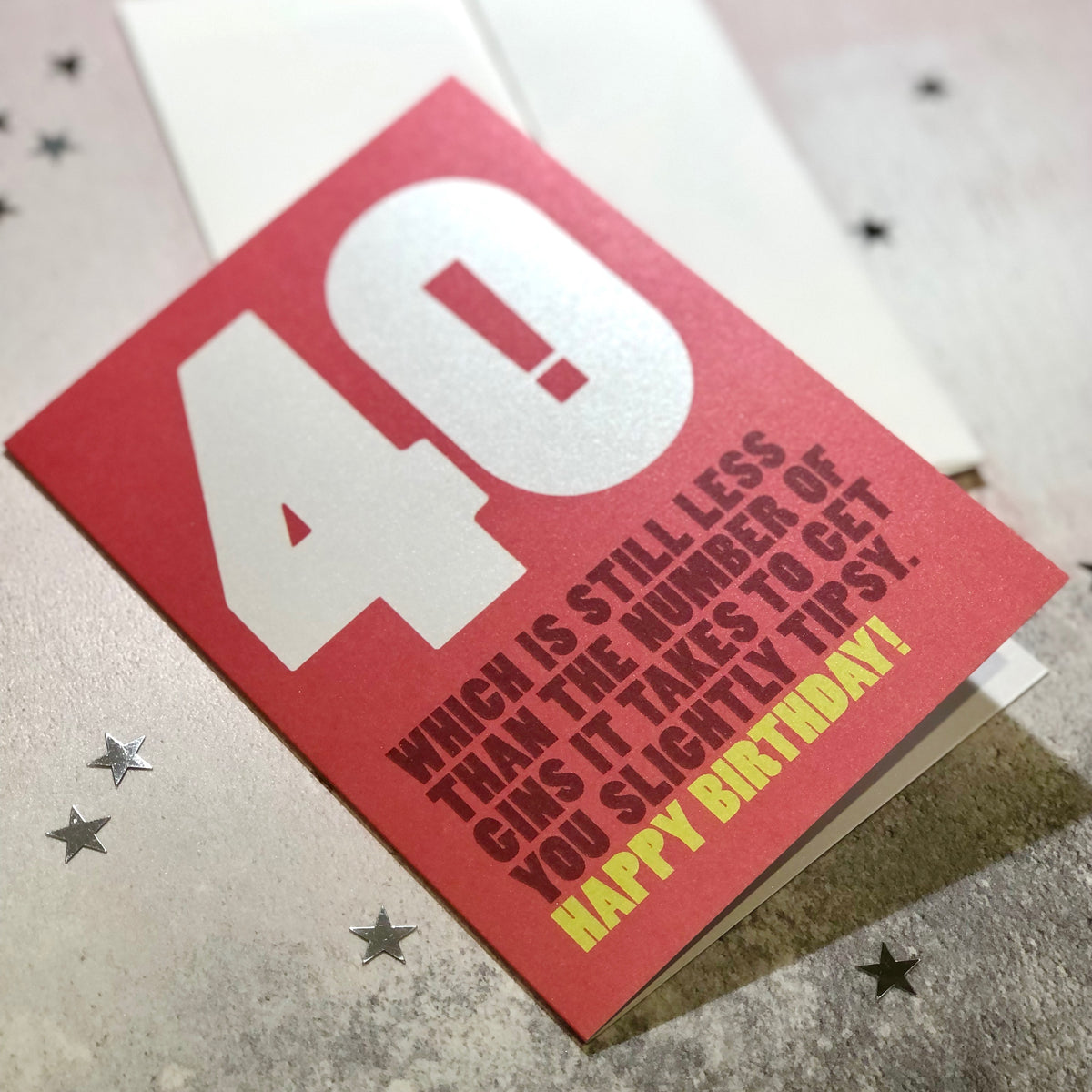 Funny Ridiculous 40th Birthday Card – Wordplay Design